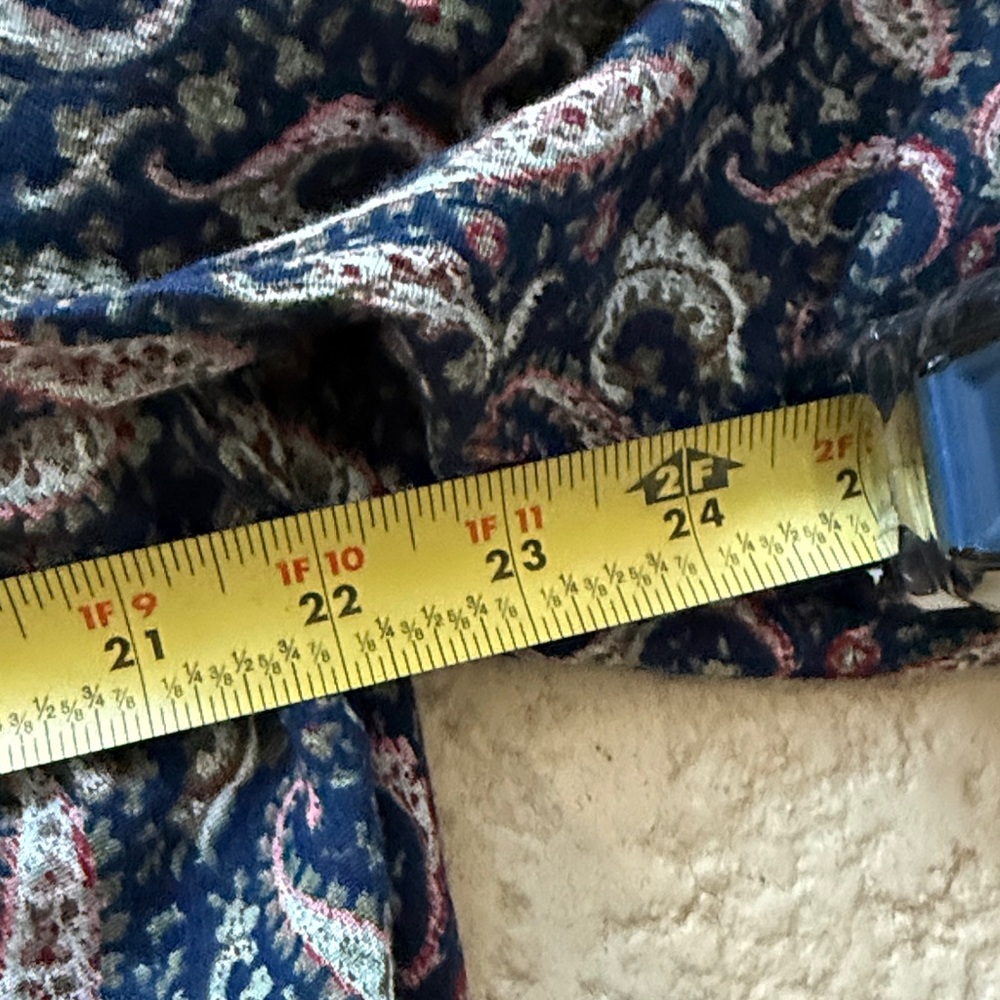 Denim & Supply Ralph Lauren Blue and Pink Paisley Blouse - Picture 5 of 5